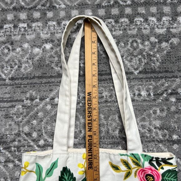 Rifle Paper Co X Birchbox Floral Canvas Tote Bag 14.5 x 17 x 3.5 in. - Picture 5 of 9